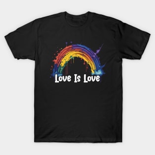 Prideful Skies LGBTQ gay pride Rainbow Colored Design T-Shirt